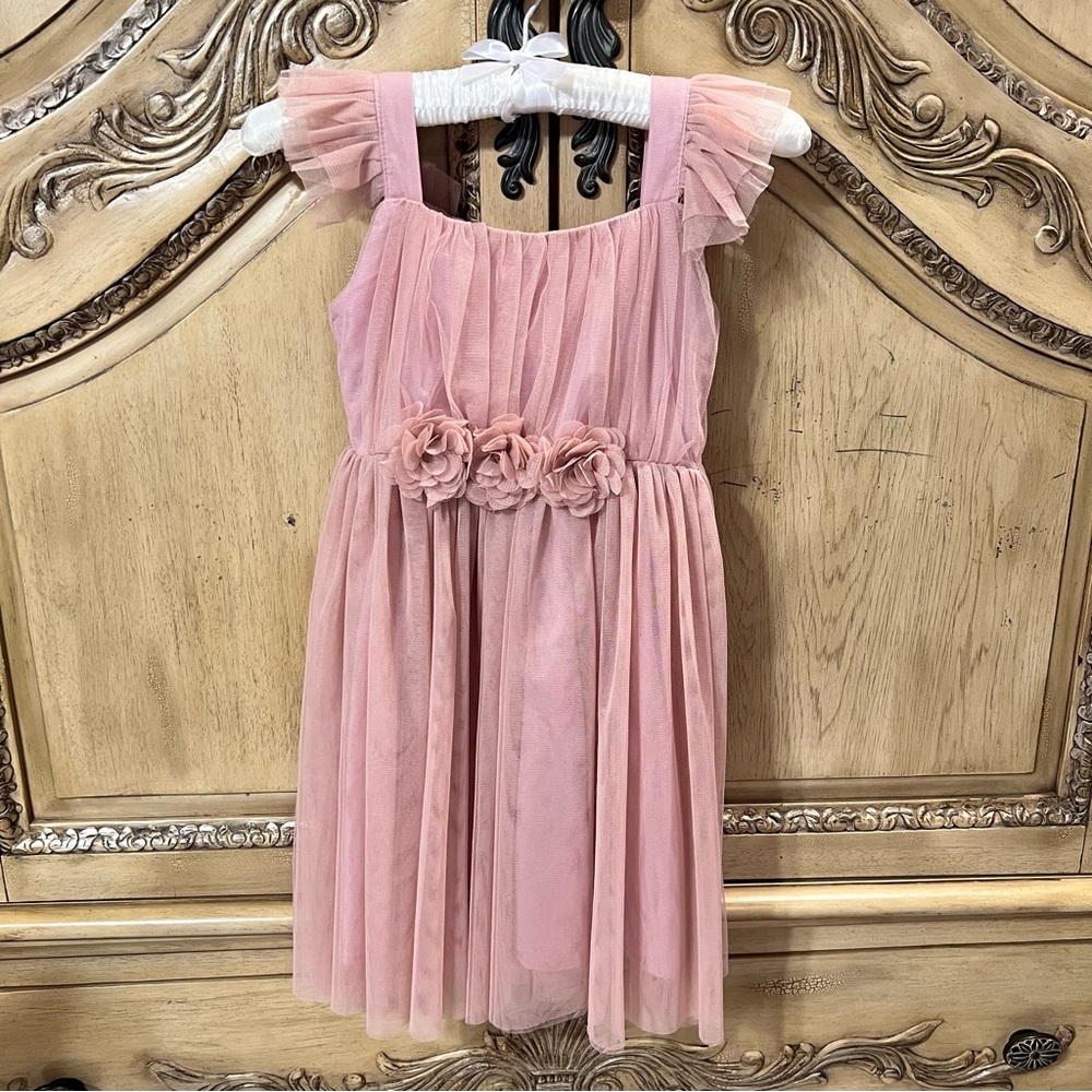 Girl Dusty Pink Tulle Dress Size 8